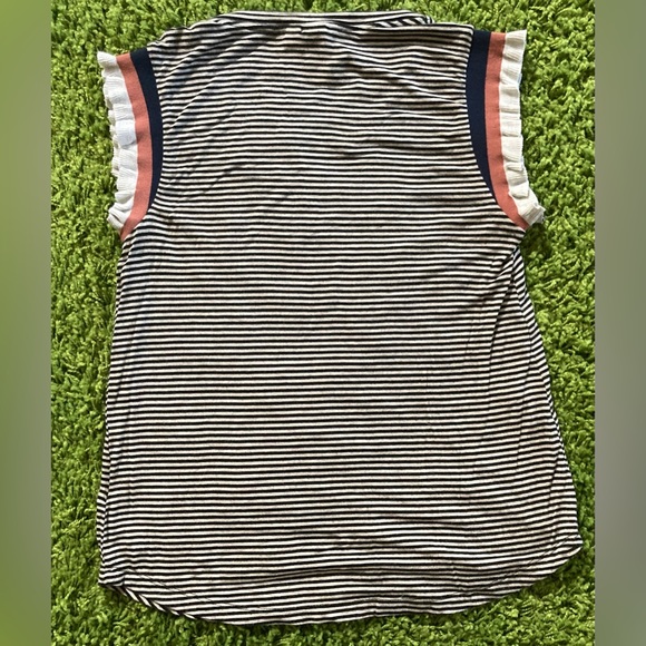 Anthropology Dolan Left Coast Camrose stripped tee with knit flutter sleeves - Picture 4 of 4